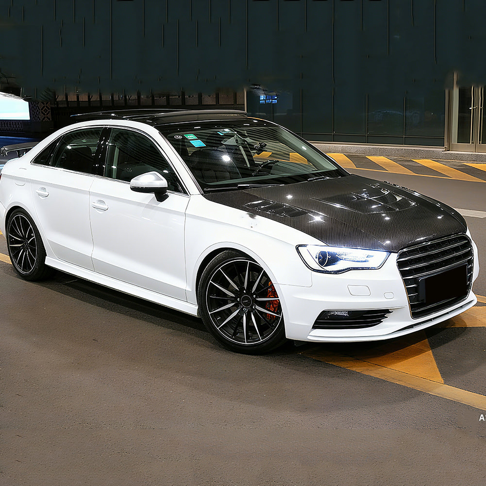 RS Style Carbon Fiber Engine Hood Cover for Audi A3/S3 8V Pre-LCI (2012-2016)