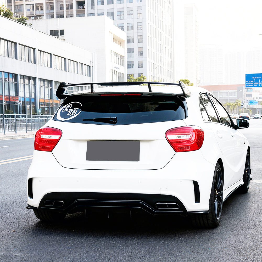 Mercedes Benz A-Class W176 Carbon Fiber Rear Diffuser-installed on car