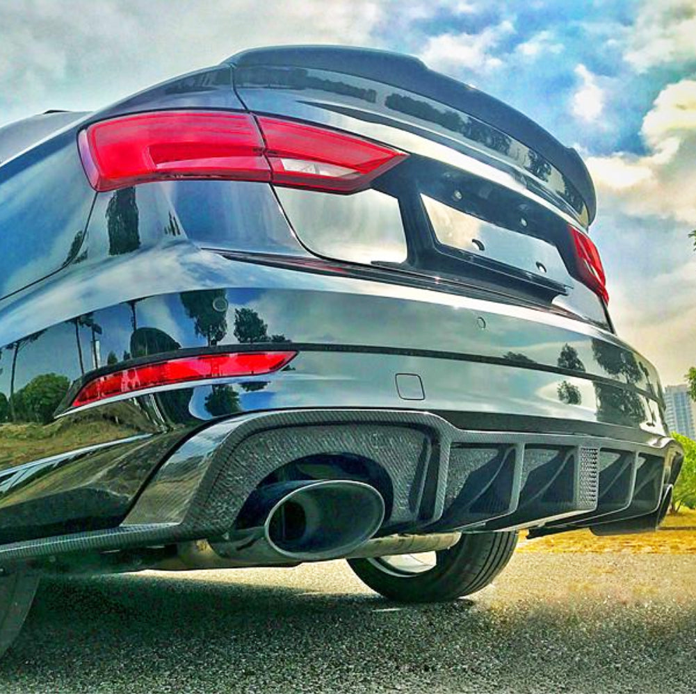 ST Style Carbon Fiber Rear Diffuser for Audi RS3 8.5V LCI (2017-2020)
