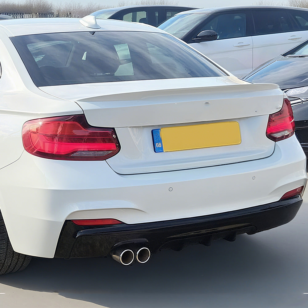 Performance Style Gloss Black Rear Diffuser for BMW 2 Series F22 Coupé F23 Convertible M Sport (2014–2021)(Single Exit)(Dual Exit)