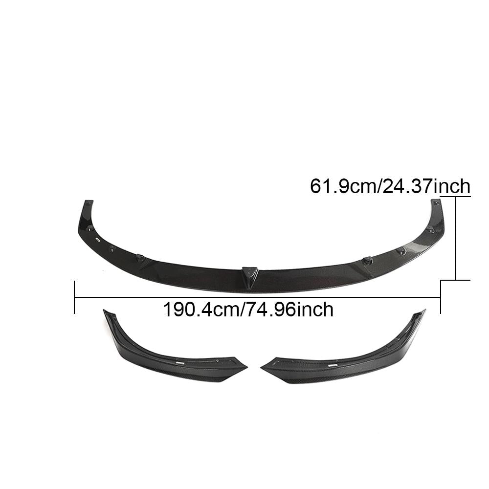 ST Style Carbon Fiber Front Lip For Tesla Model S Plaid (2021–2024)