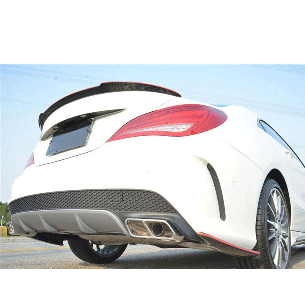 ST Style Carbon Fiber Rear Splitter for Mercedes-Benz CLA C117 Sport & CLA 45 AMG Pre‑Facelift & Facelift (2013–2019)