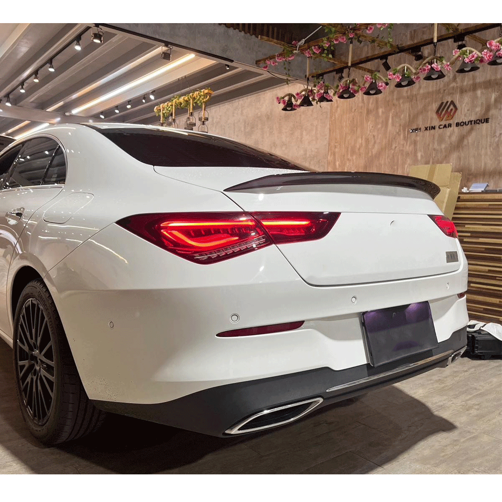 ST Style Carbon Fiber Rear Spoiler for Mercedes-Benz CLA C118 & CLA 45 S AMG Pre‑Facelift & Facelift (2019–2024)