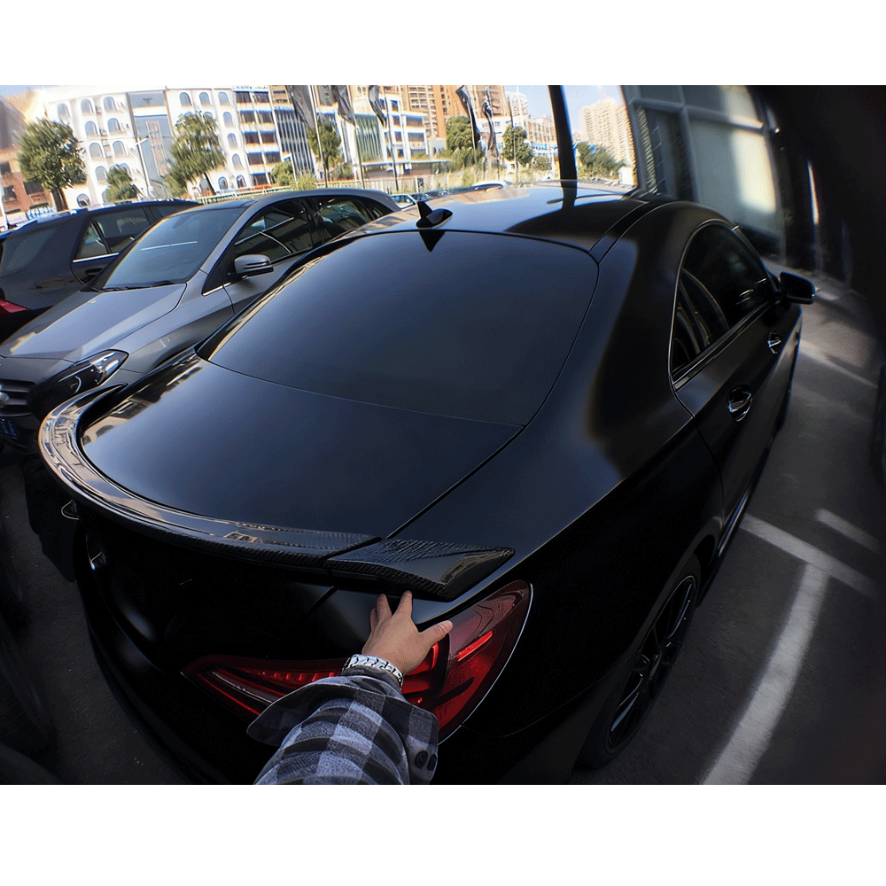 ST Style Carbon Fiber Rear Spoiler for Mercedes Benz CLA C117 Pre‑Facelift (2013–2016)