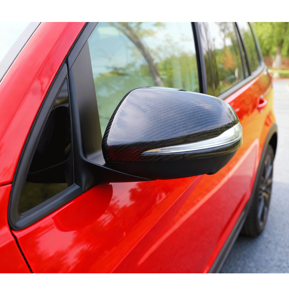 ST Style Carbon Fiber ADD ON Mirror Cover Caps For Mercedes Benz Vito W447 Pre‑Facelift (2014–2019)