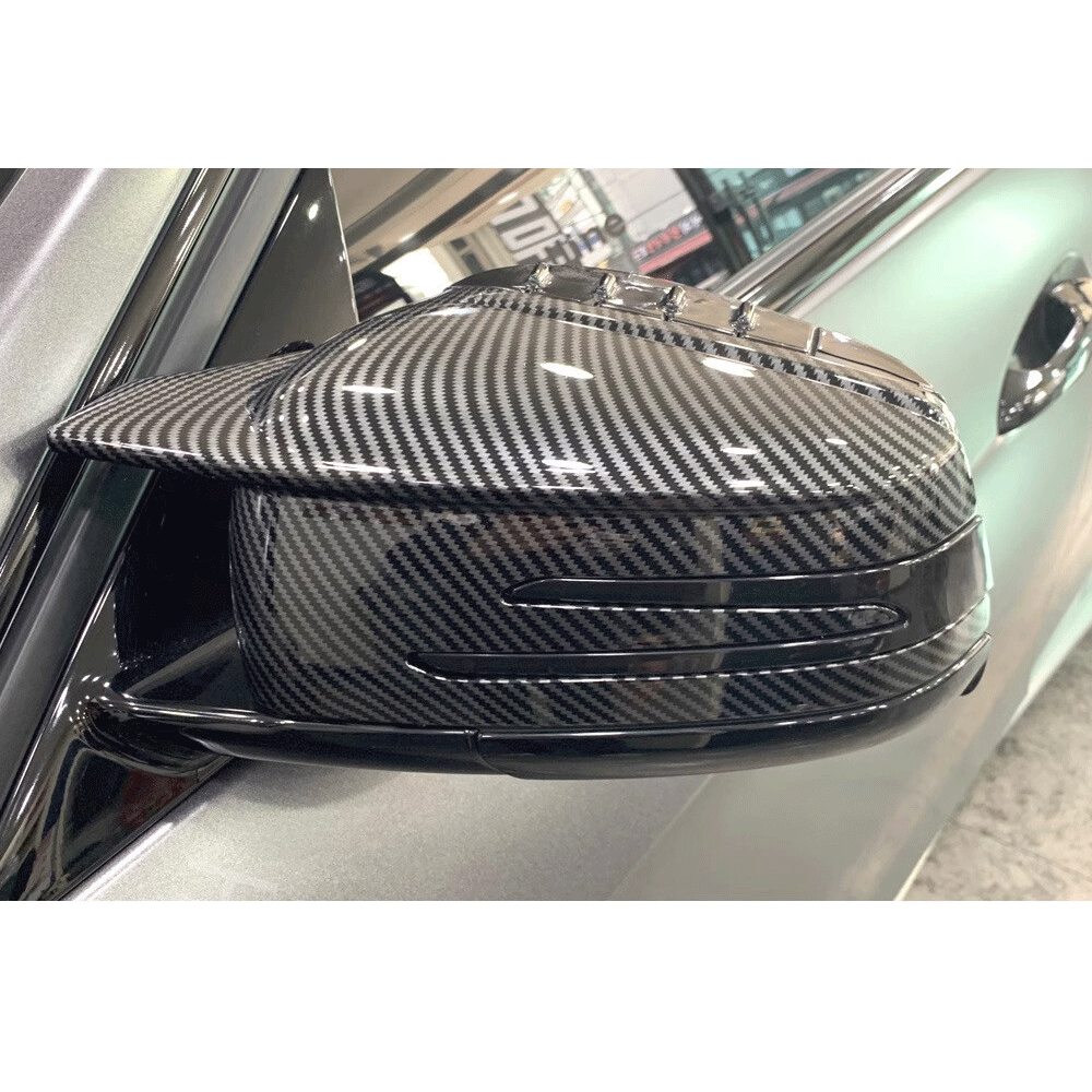 ST Style Carbon Fiber Mirror Covers for Mercedes Benz C63 W204 Facelift 2011-2015