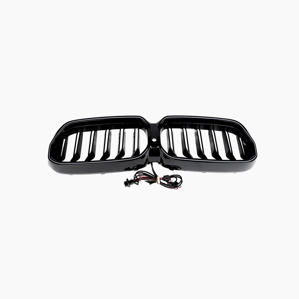 M5 Style Dual Slat Gloss Black LED Front Grille for BMW 5 Series G30/G31 LCI (2020–2023)