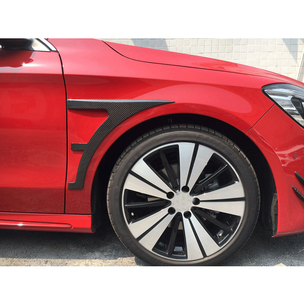 ST Style Carbon Fiber Side Fender Vents for Mercedes Benz CLA C117 / CLA 45 AMG C117 Pre‑Facelift (2013–2016)