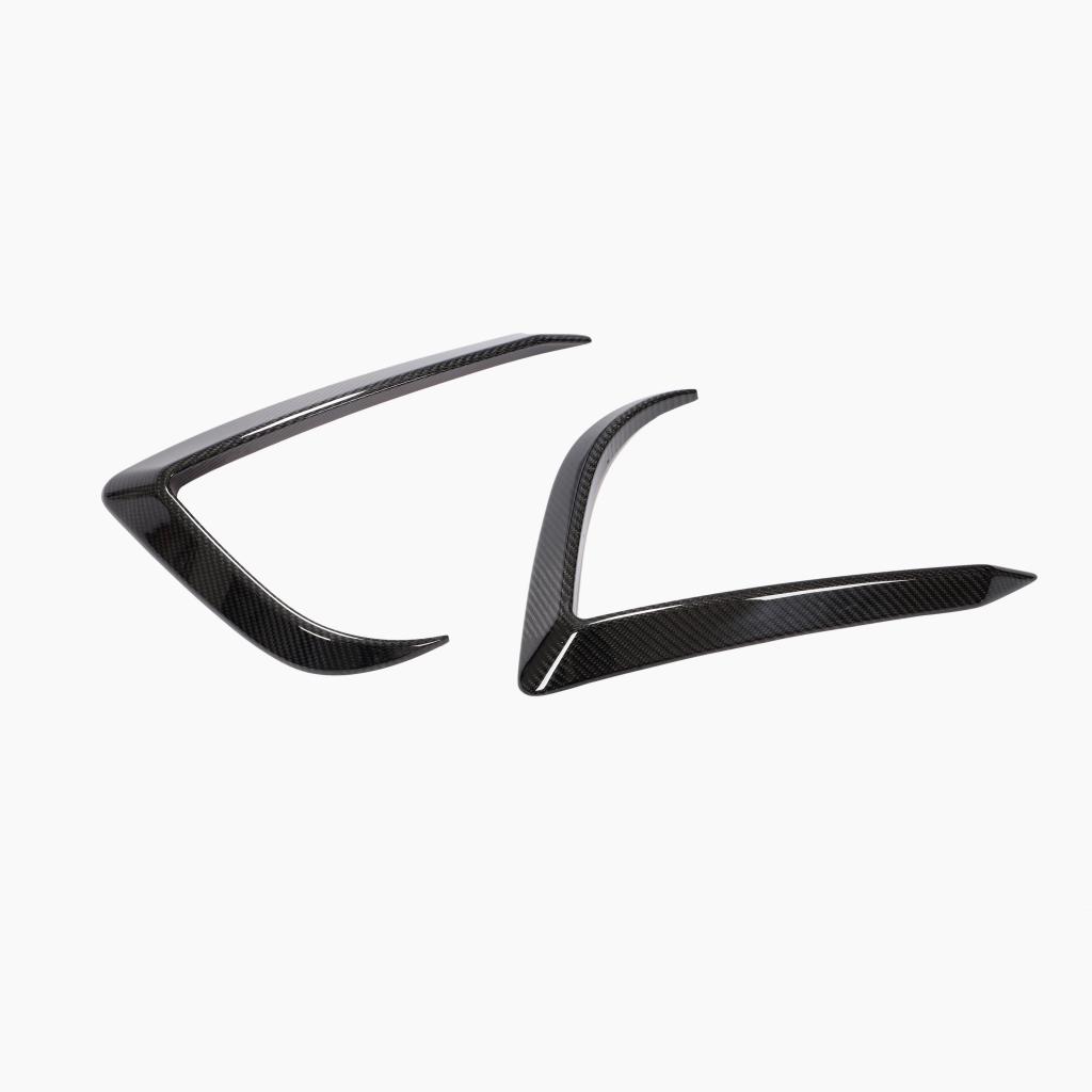 ST Style Carbon Fiber Front Canards For Tesla Model 3 Sedan (2017–2023)