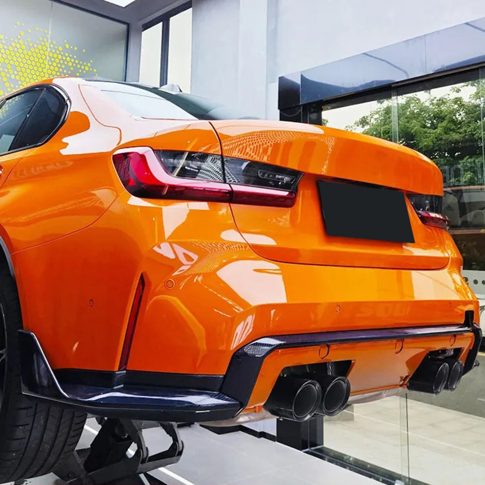 ST Style Carbon Fiber Rear Diffuser Strips for BMW M3 G80/G81 M4 G82/G83 (2021+)