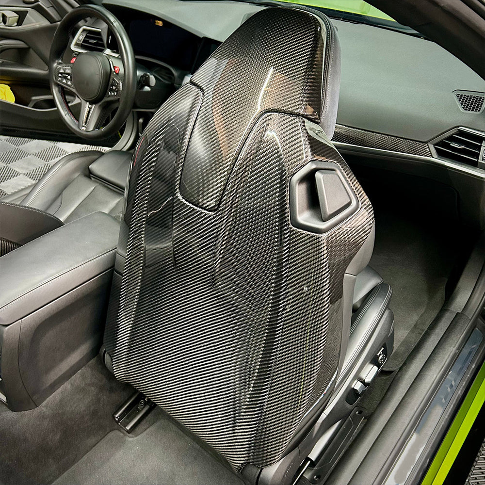 ST Style Carbon Fiber Seat Back Cover for BMW M4 G82/G83 (2021+)