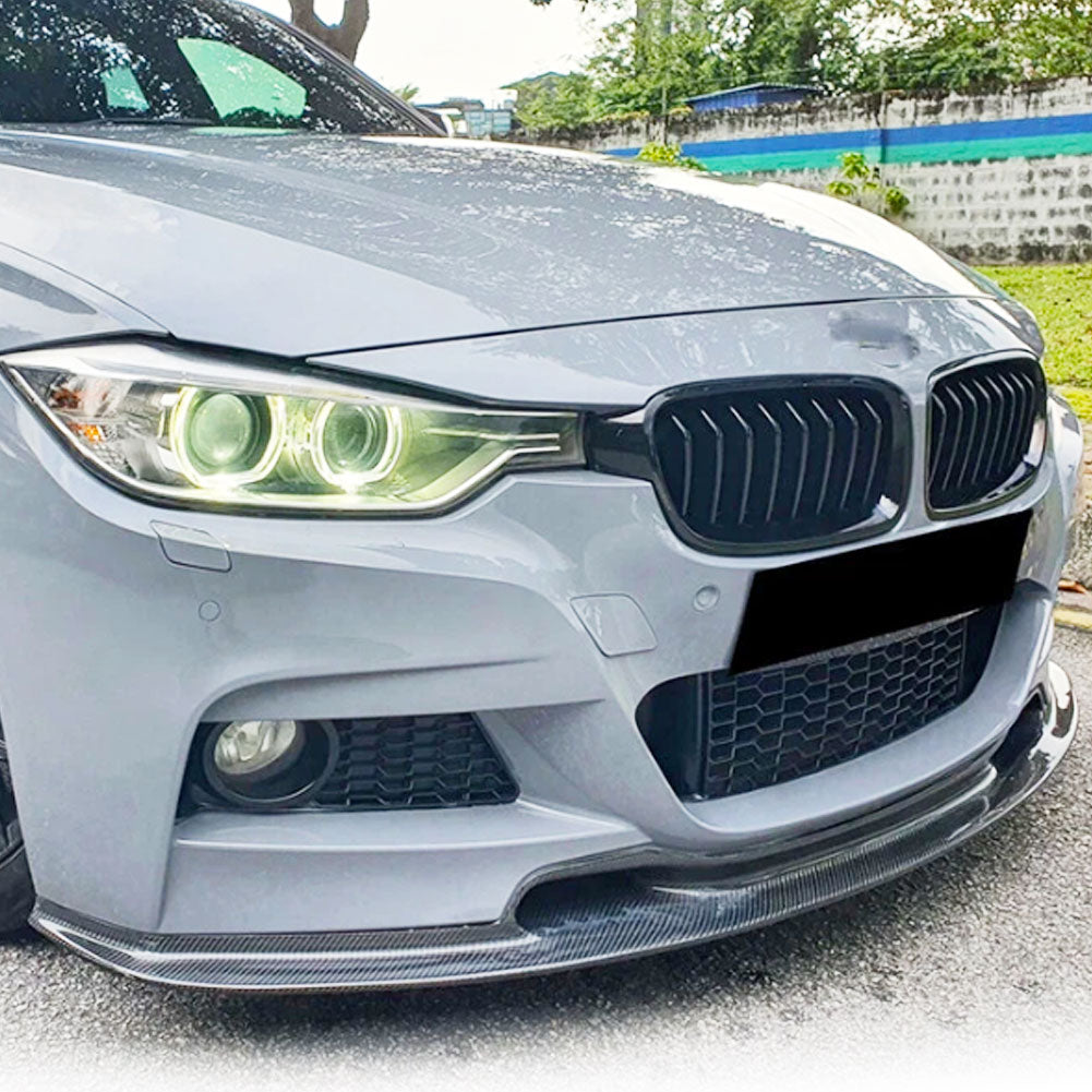 3D Style Carbon Fiber Front Lip for BMW 3 Series F30 M Sport (2012-2019)