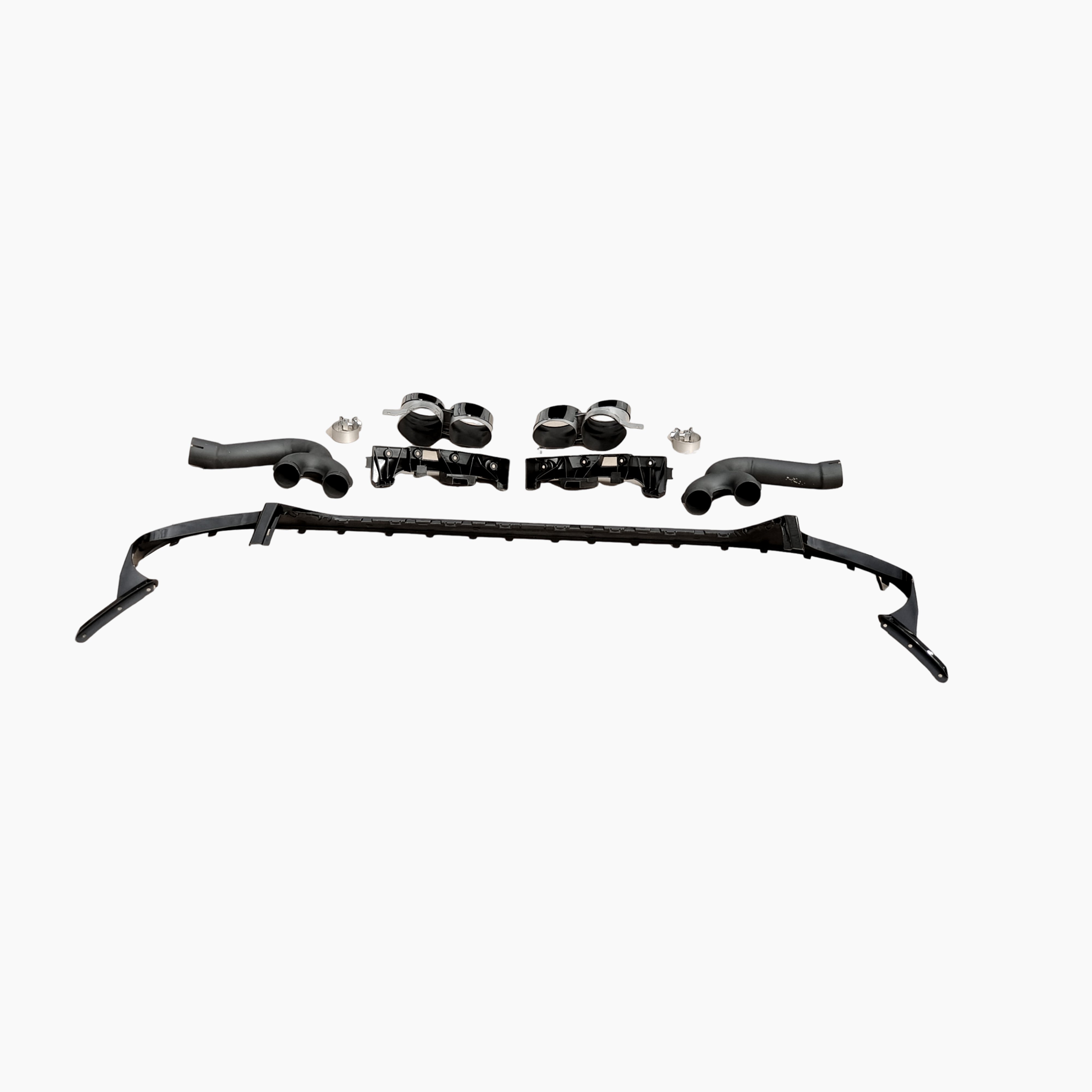 Gloss Black Rear Diffuser Exhaust Tips for Audi Q8 / SQ8 Pre-LCI (2019-2023)