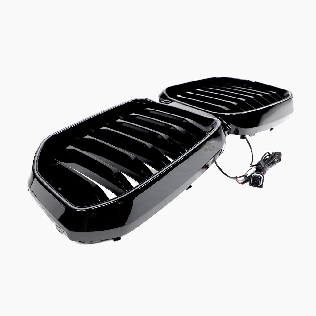 Dual Slat Gloss Black LED Front Grille for BMW X5 G05 LCI (2023+)