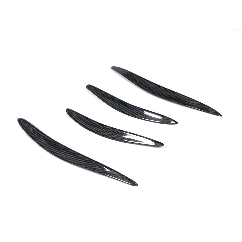 ST Style Carbon Fiber Rear Bumper Side Fins Moulding Trims for Audi A3 Sline/S3 8V Pre-LCI (2012–2016)