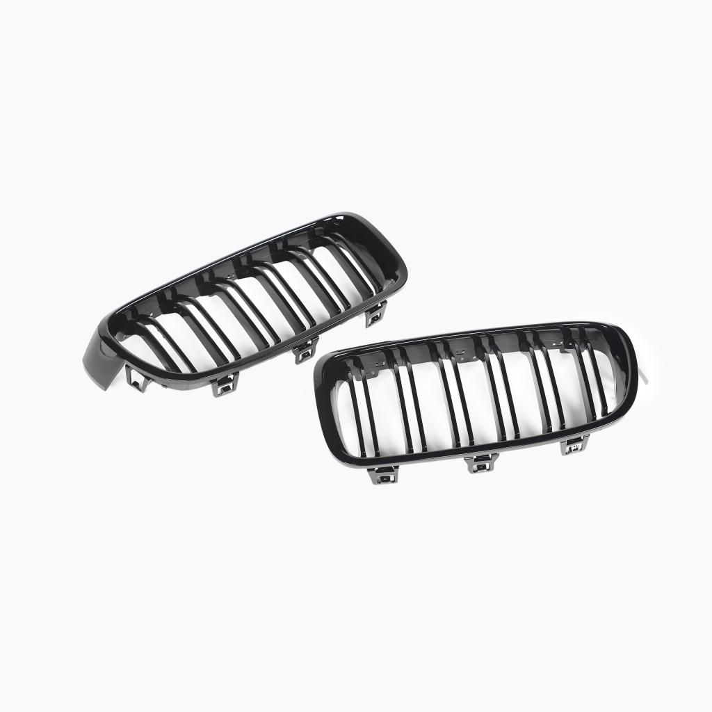 M3 Style Dual Slat Gloss Black Front Grille for BMW 3 Series F30 (2012-2019)
