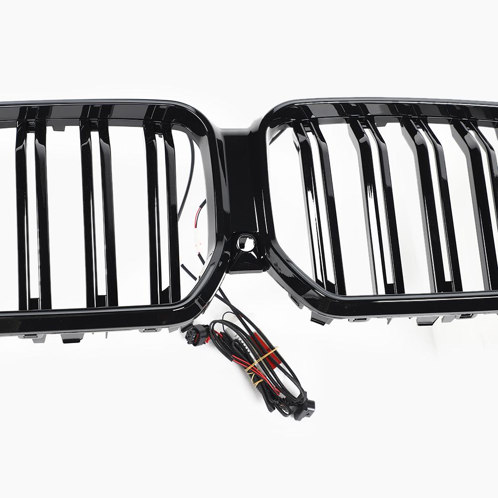 Dual Slat Gloss Black LED Front Grille for BMW X6 G06 Pre-LCI (2019-2023)