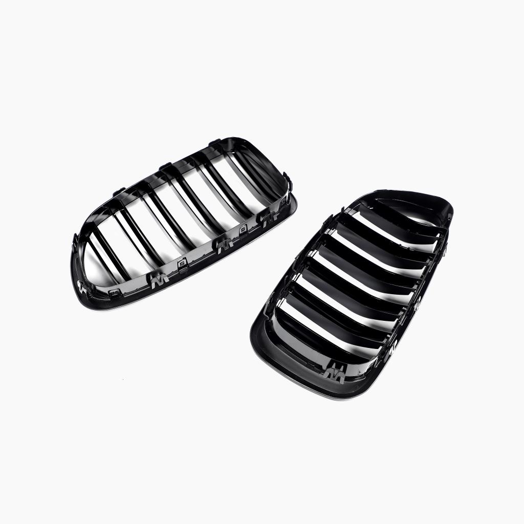 Dual Slat Gloss Black Front Grille for BMW 5 Series F10/F11 (2010-2017)
