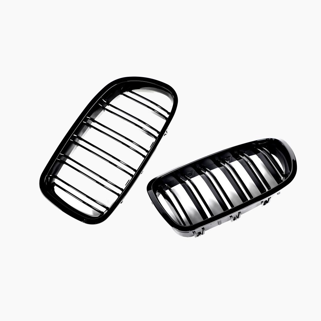 Dual Slat Gloss Black Front Grille for BMW 5 Series F10/F11 (2010-2017)