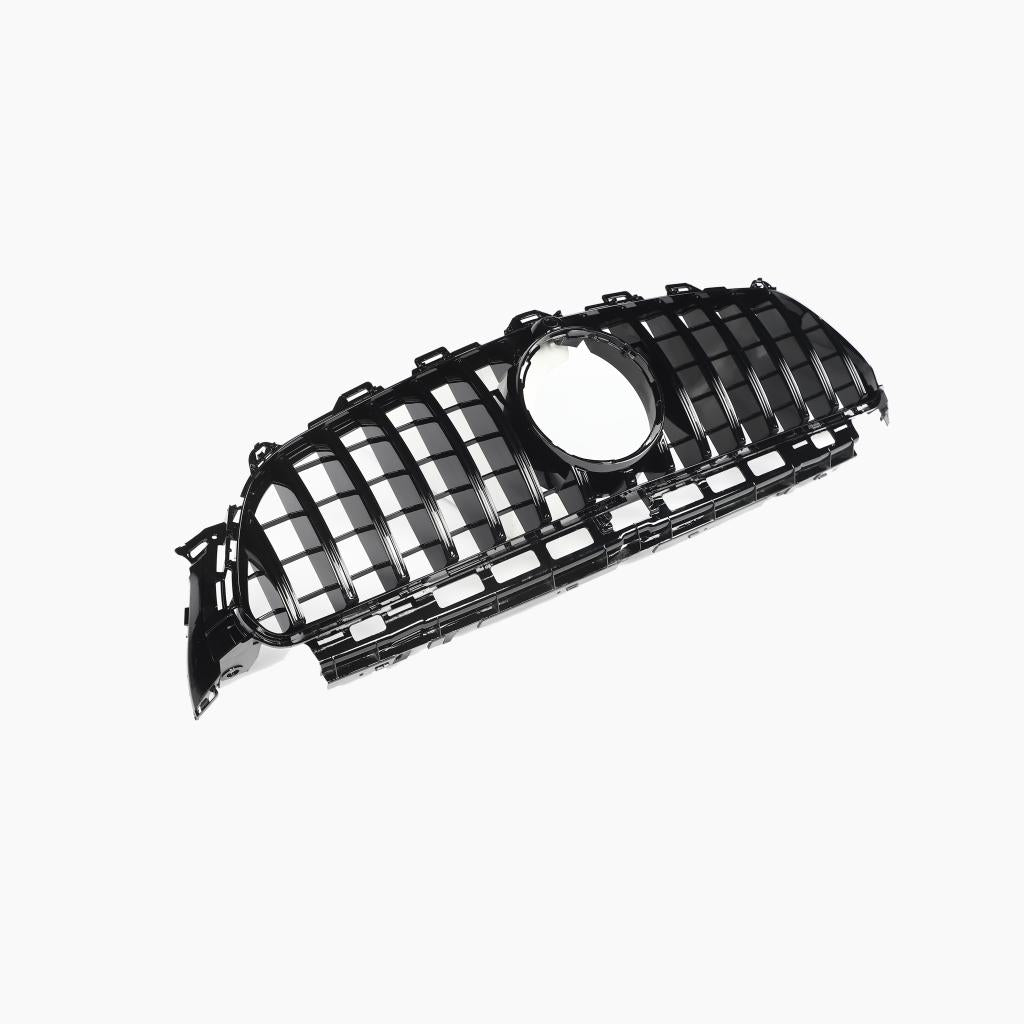 ST Style Gloss Black Front Hood Grill Grille For Mercedes-Benz W213 E43 E53 AMG E200 E250 E300 E400 E500 (2017-2020)