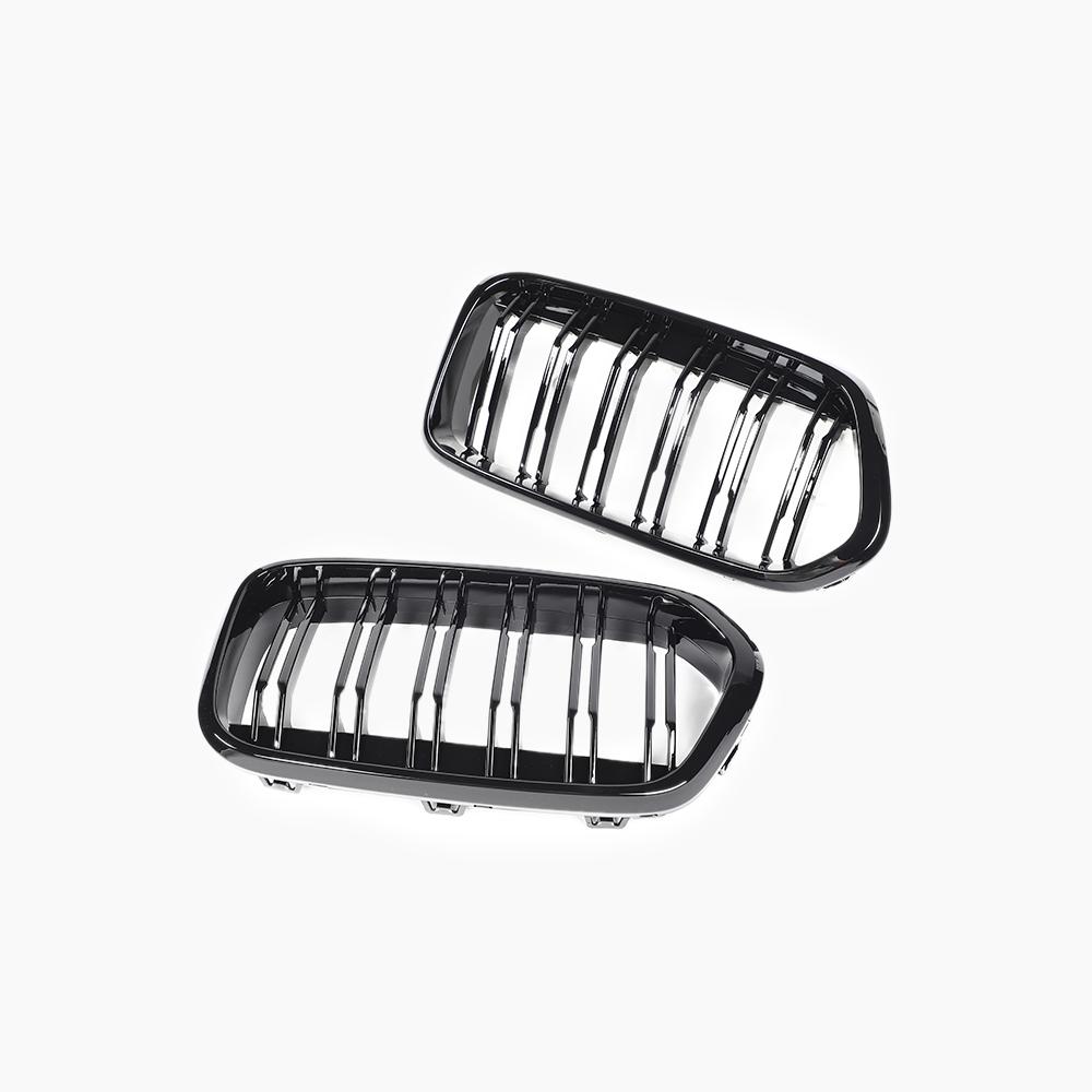 Dual Slat Gloss Black Front Grille for BMW X2 F39 (2018–2023)