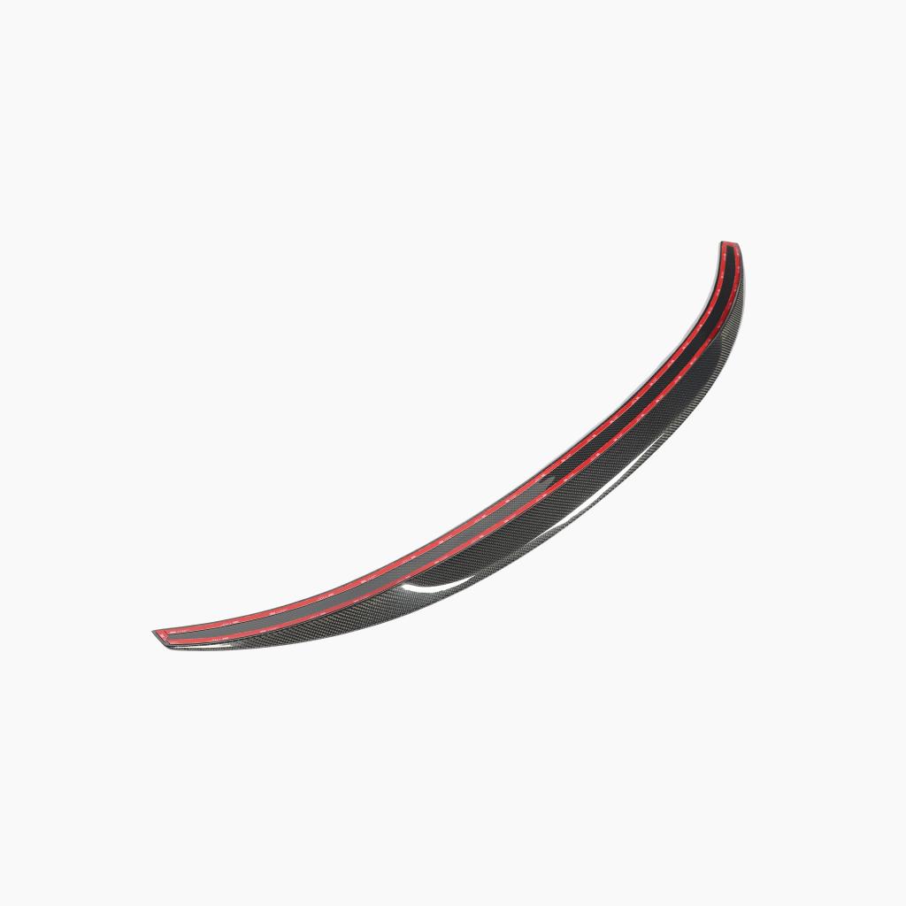 BMW 1-Series 118i 120i Sedan ST Style Carbon Fiber Rear Spoiler - front view