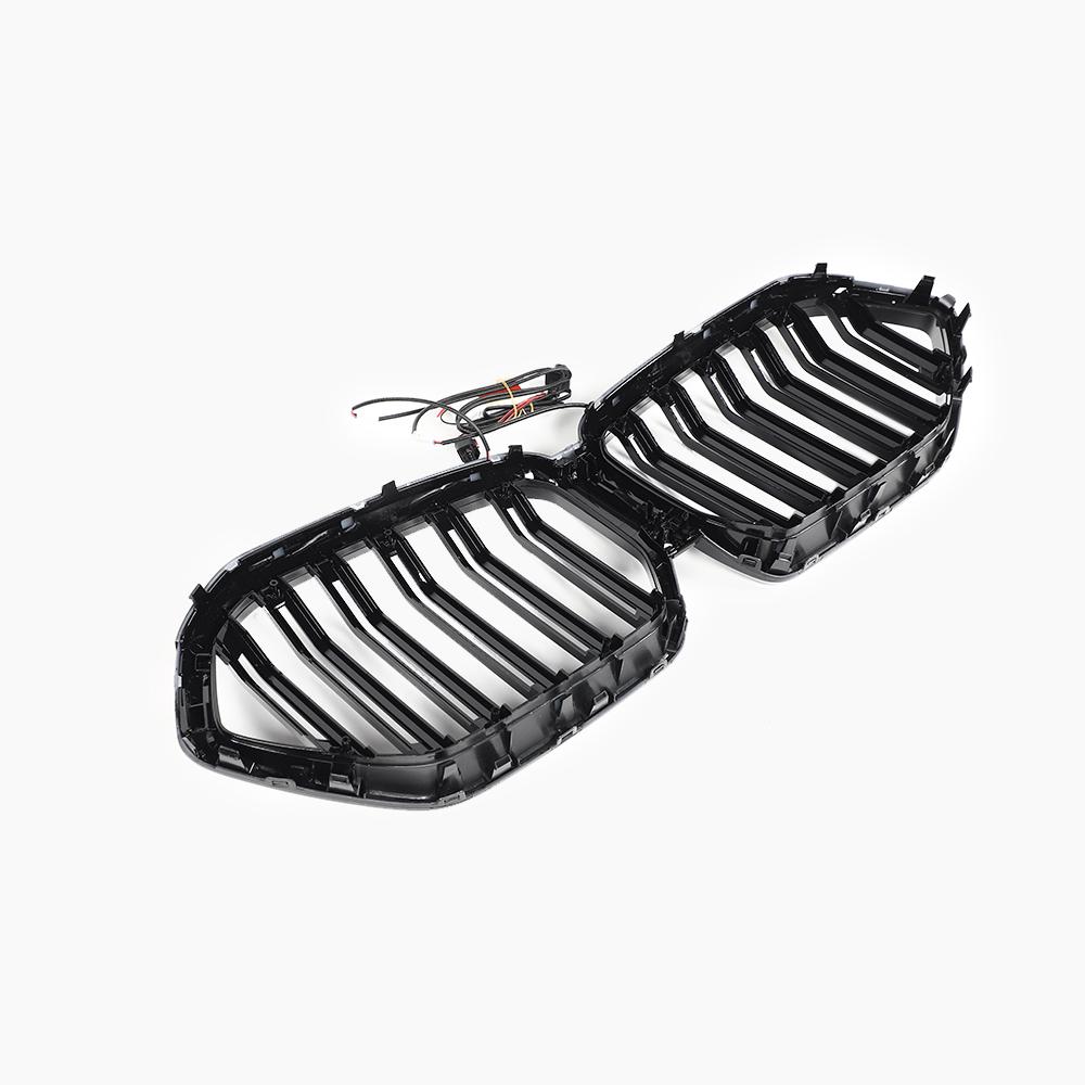 Dual Slat Gloss Black LED Front Grille for BMW X6 G06 Pre-LCI (2019-2023)