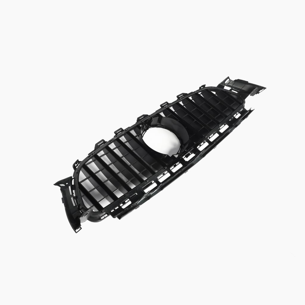 ST Style Gloss Black Front Hood Grill Grille For Mercedes-Benz W213 E43 E53 AMG E200 E250 E300 E400 E500 (2017-2020)