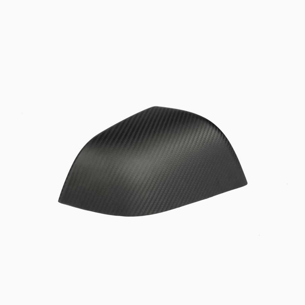ST Style Carbon Fiber Matt Black Mirror Cover Caps For Tesla Model 3 Sedan (2017-2024)