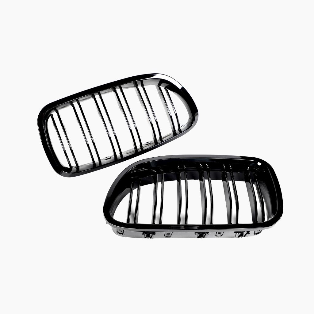 Dual Slat Gloss Black Front Grille for BMW 5 Series F10/F11 (2010-2017)