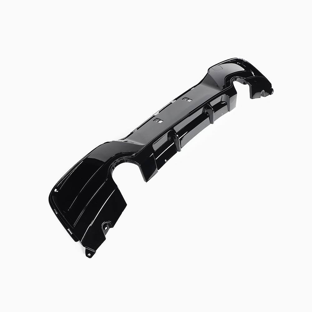 Performance Style Gloss Black Rear Diffuser for BMW 1 Series F20, F21 Pre-LCI M-Sport Dual Exit (2011-2015)