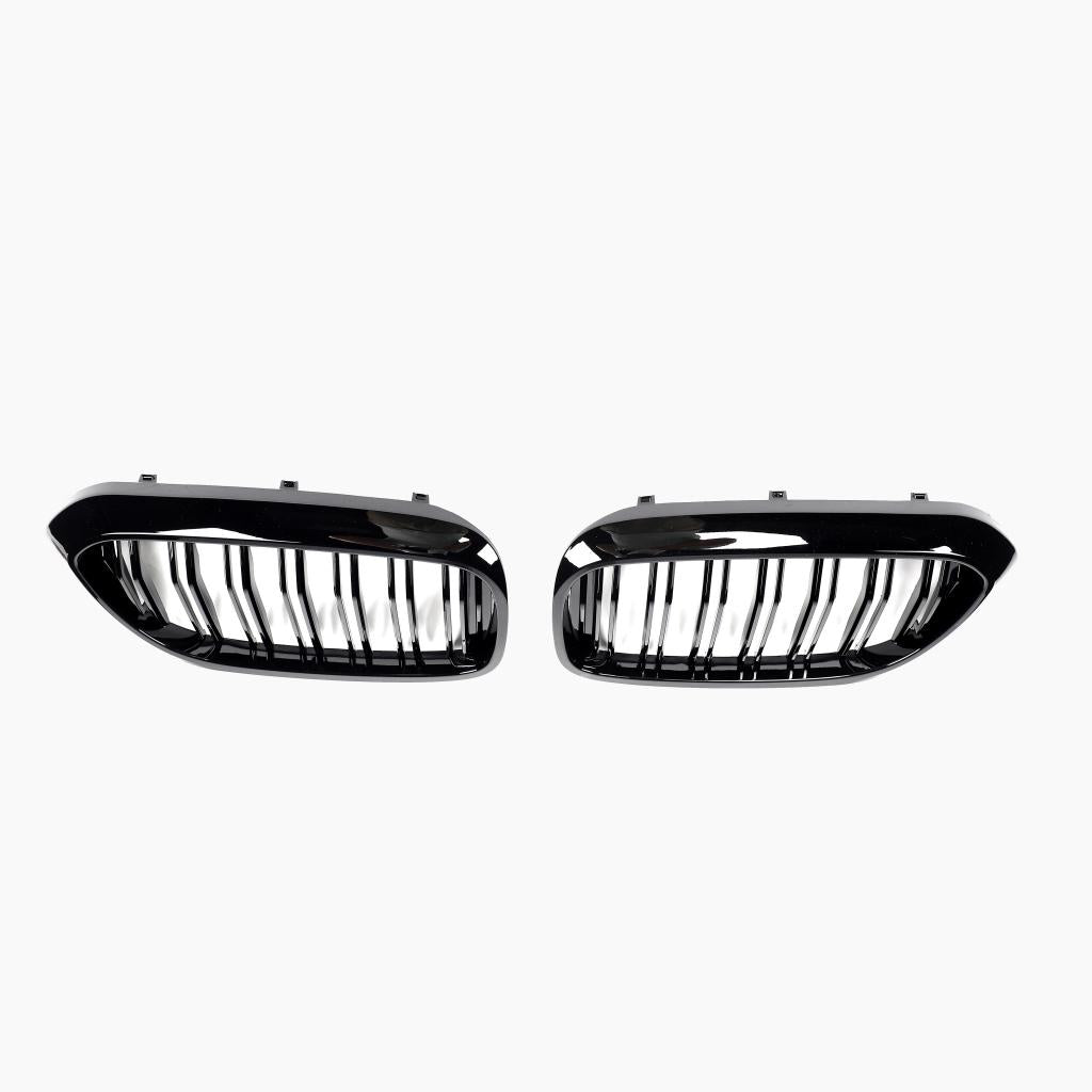 Dual Slat Gloss Black BMW 5 Series G30/G31 Front Grille - front view