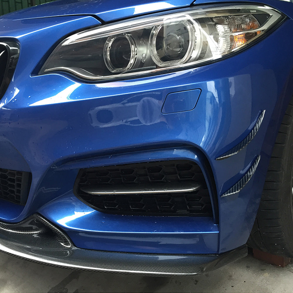 Performance Style Carbon Fiber Front Canards for BMW 2 Series M2 F87/F22/F23 (2014–2021)