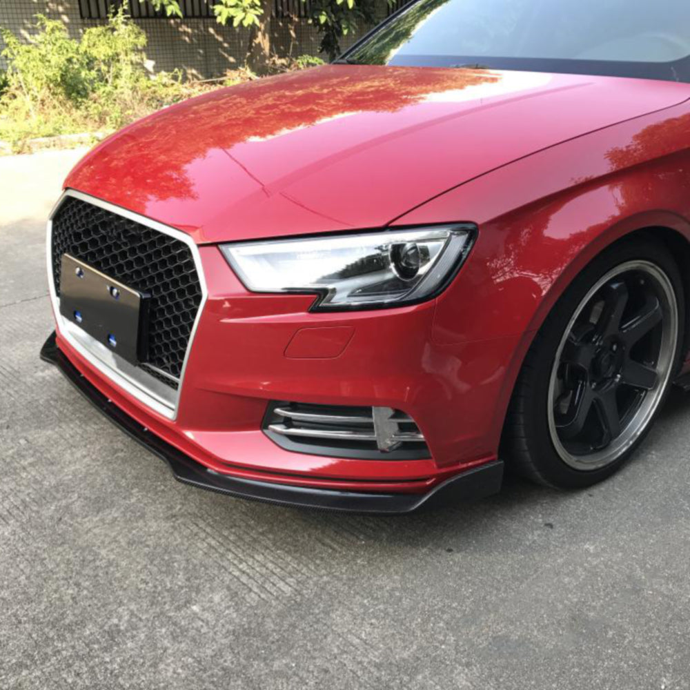 RS Style Carbon Fiber Front Lip for Audi A3/S3 8.5V LCI Base (2017–2020)