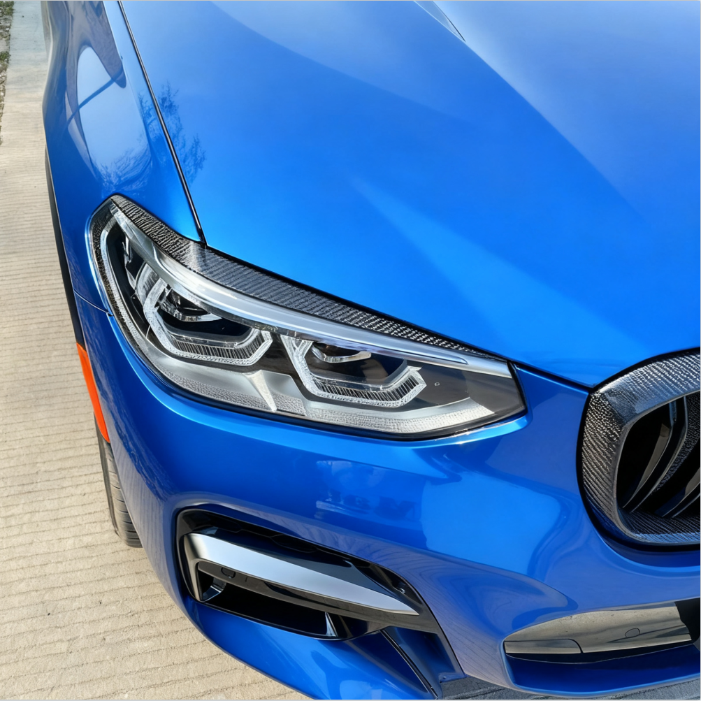 ST Style Carbon Fiber Eyebrows Eye Lid for BMW X3 G01/M Sport Pre-LCI (2017–2021)
