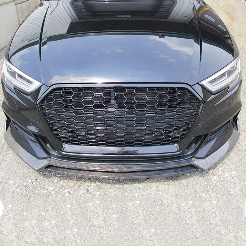Karbel Style Carbon Fiber Front Lip for Audi A3 Sline/S3 8.5V LCI (2017-2020)