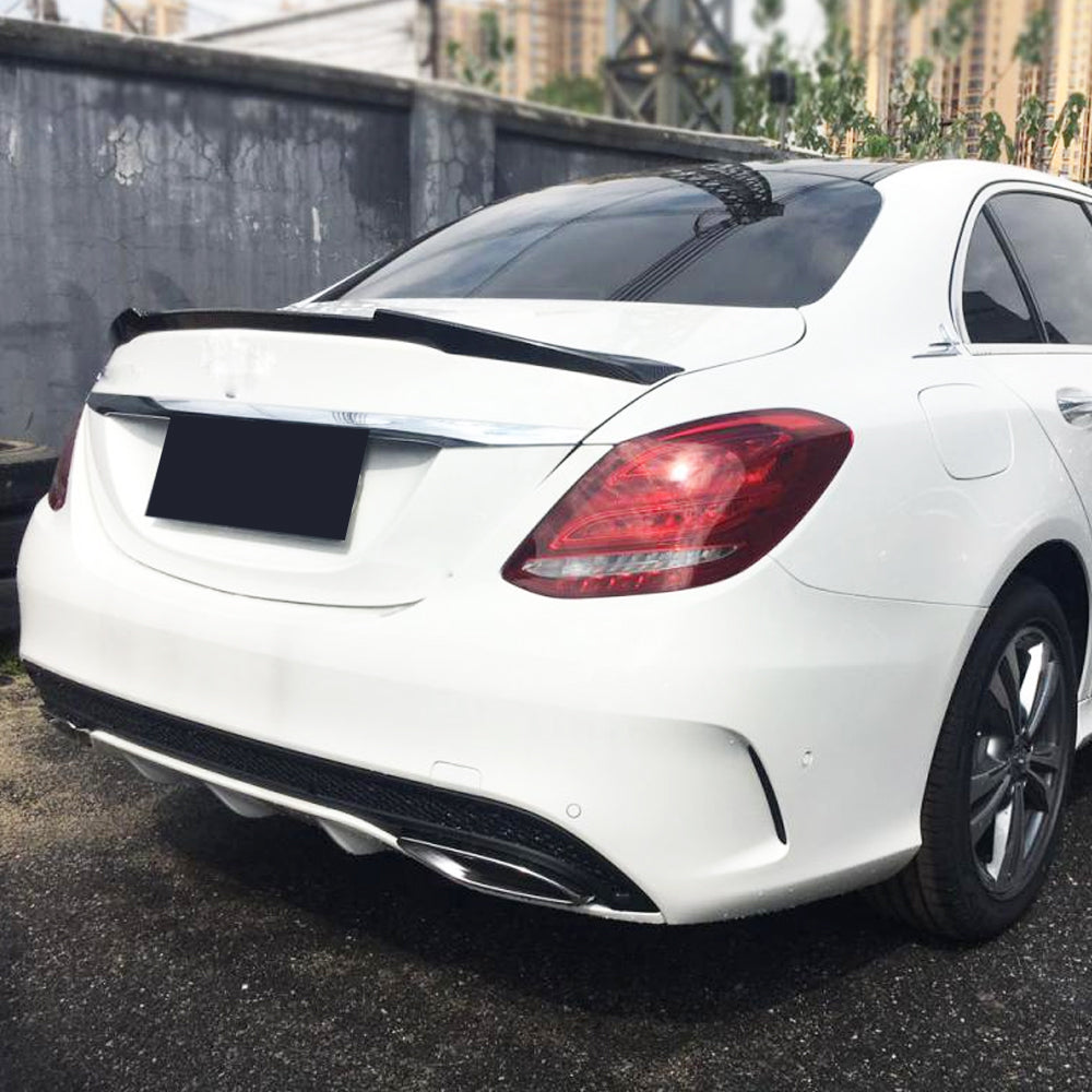 ML Style Carbon Fiber Trunk Spoiler for Mercedes Benz C‑Class W205 Sedan (2014-2021)