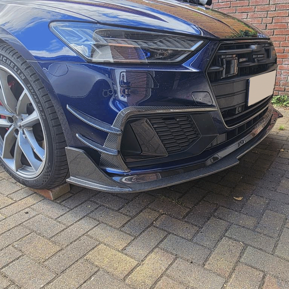 ST Style Carbon Fiber Front Lip For Audi A7 Sline / S7 C8 (2019–2024)
