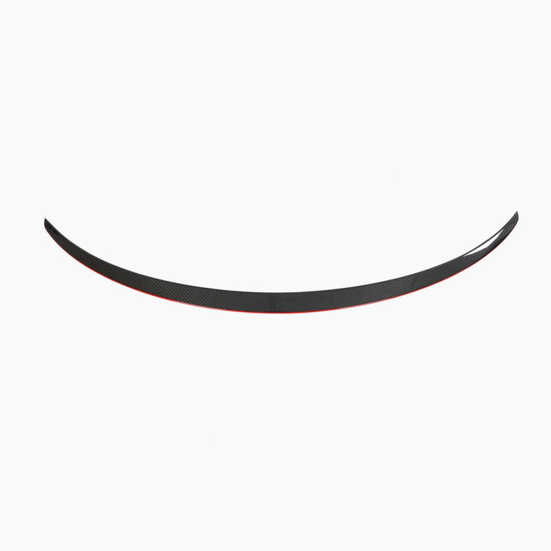 Tesla Model Y Sedan Carbon Fiber Rear Trunk Spoiler - front view