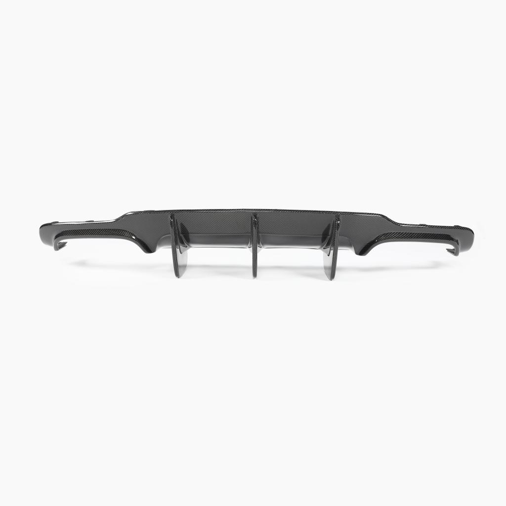 Mercedes Benz W204 C63 AMG Carbon Fiber Rear Diffuser - front view