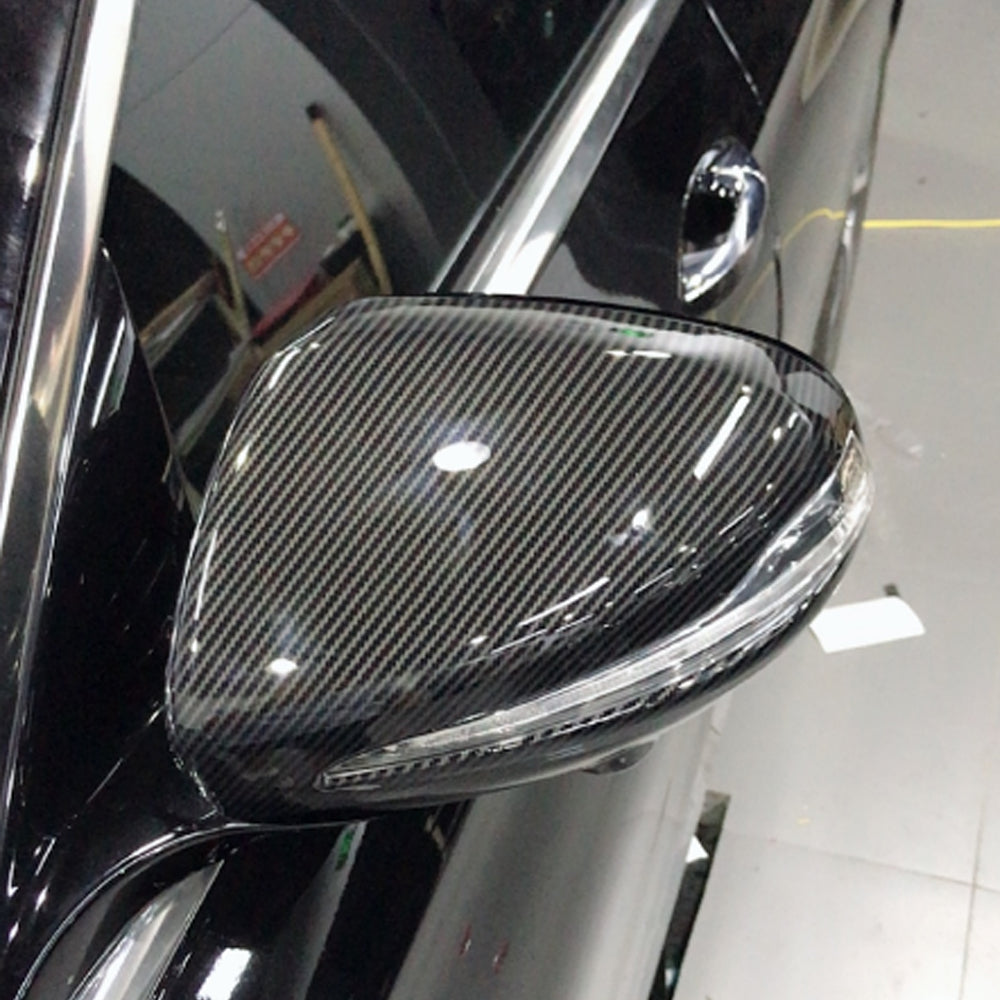 Carbon Fiber replacement  Mirror Caps For Mercedes Benz S‑Class W222 Pre‑Facelift,C63 AMG W205 Pre‑Facelift  (2014–2018)