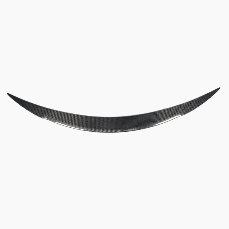 Tesla Model S Sedan Revozport Style Carbon Fiber Trunk Spoiler - front view