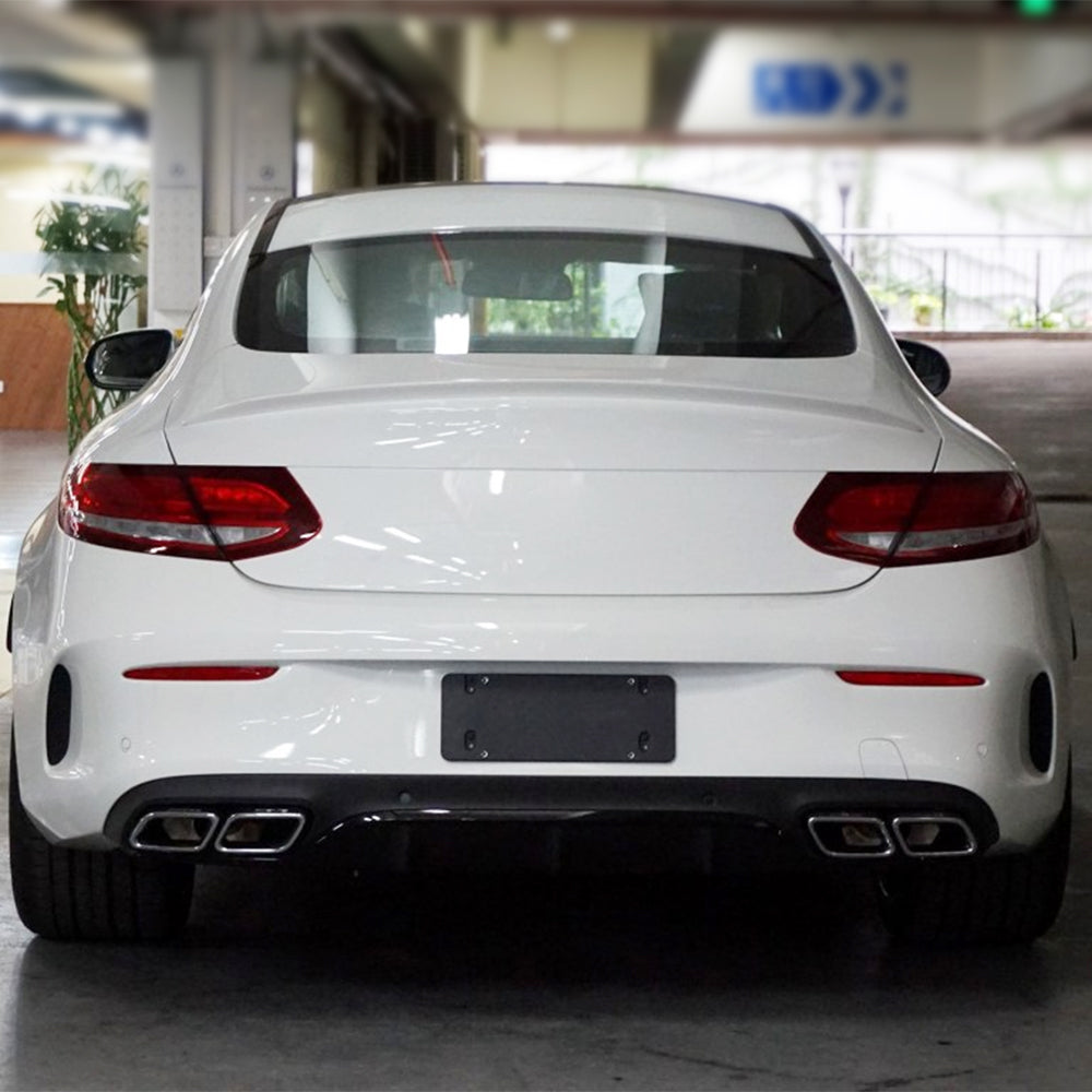 Carbon Fibe Racing Rear Bumper Diffuser Fit For Benz C Class A205 C205 C63 AMG(2014-2018)