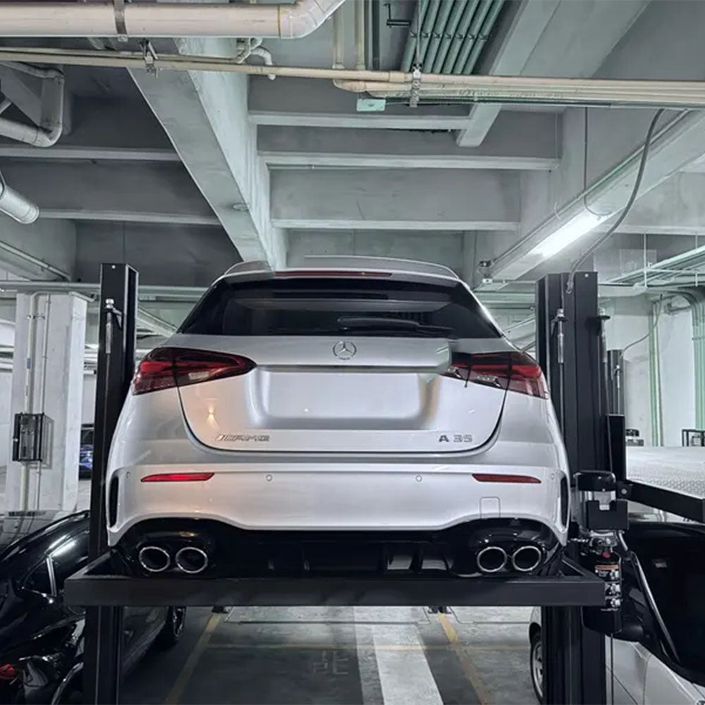 Gloss Black Exhaust Tips for Mercedes Benz A-Class W177 A35 A45 Hatchback (2018+)