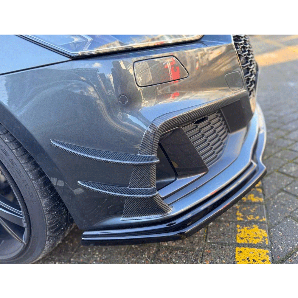 ST Style Carbon Fiber Front Canards For Audi A7 Sline / S7 C8 (2019–2024)