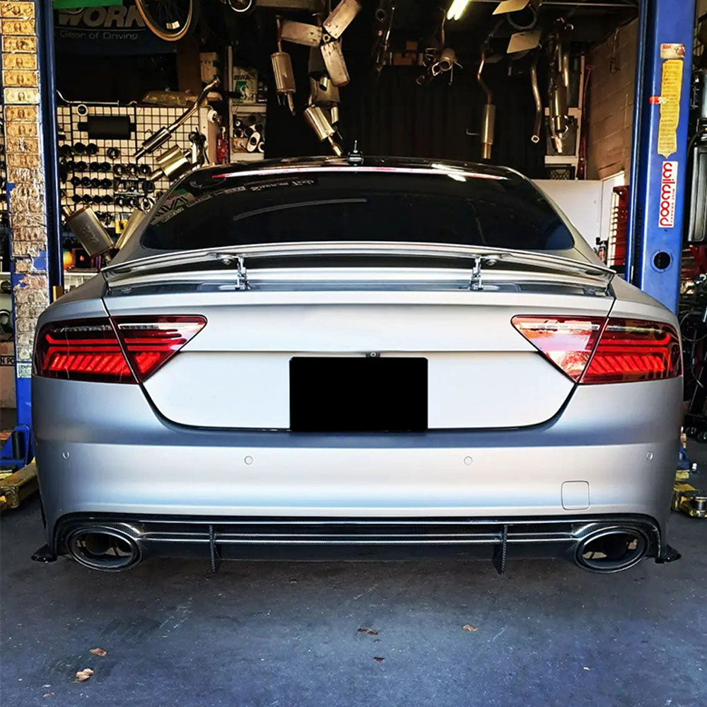 OEM Style Carbon Fiber Rear Diffuser for Audi RS7 C7 (2013–2018)