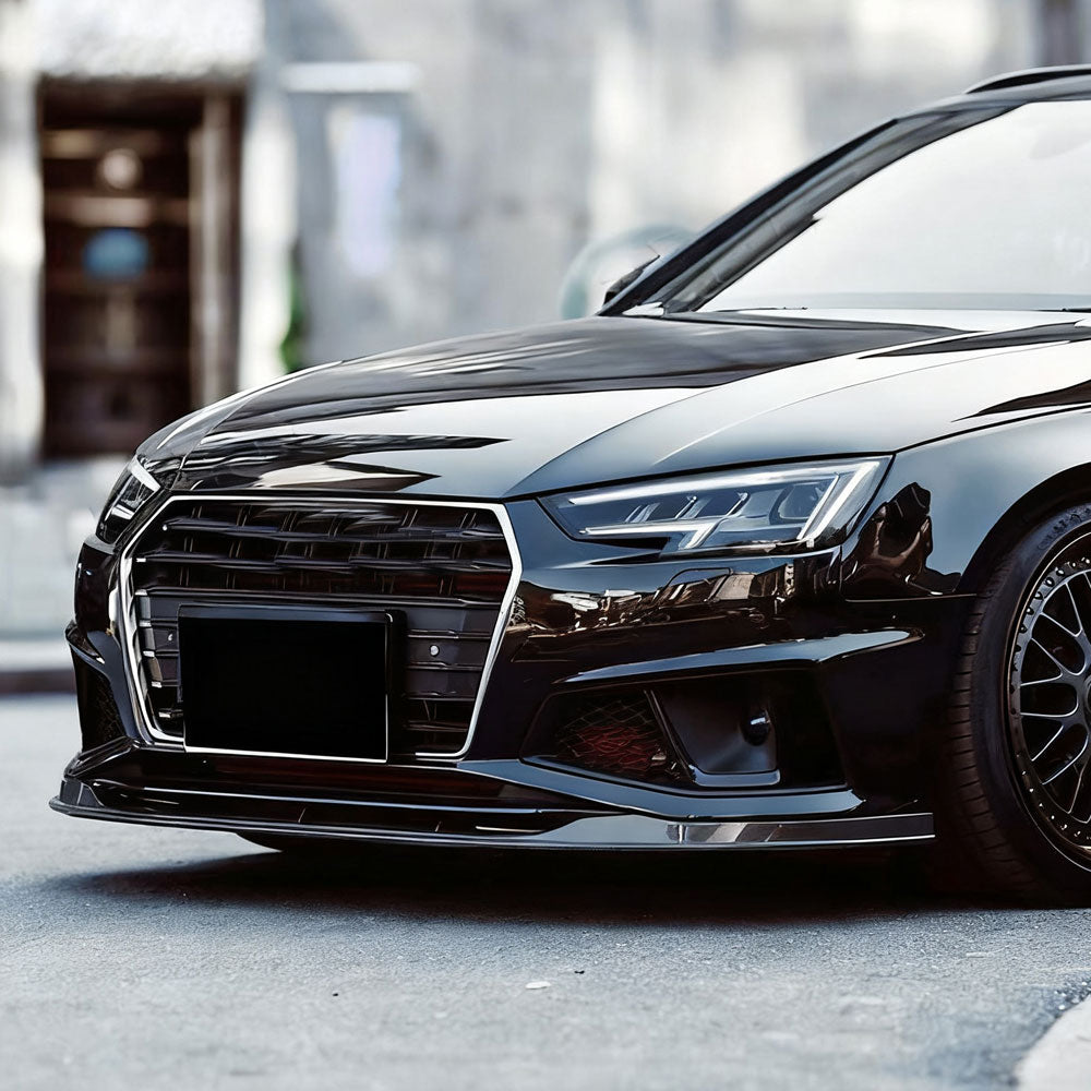 ST Style Carbon Fiber Front Lip For Audi A4/S4 B9 Pre-LCl (2016-2019)