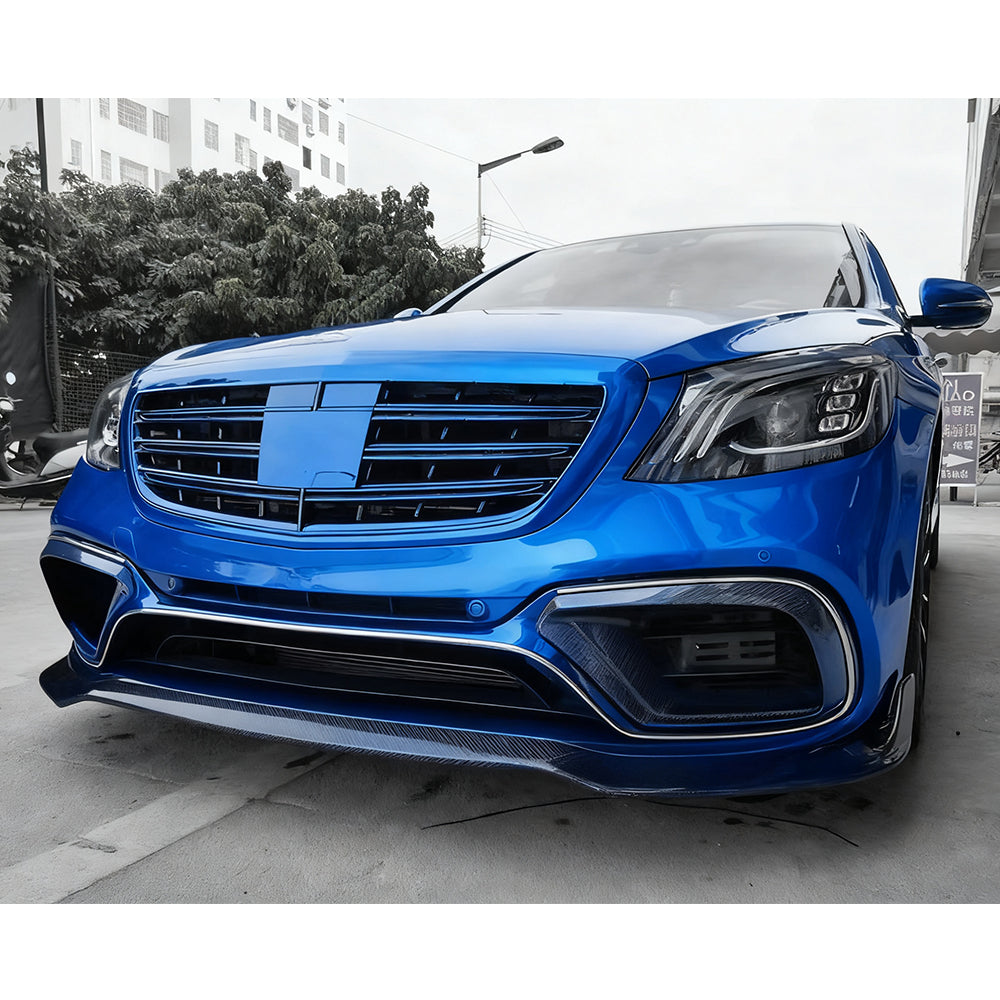 Brabus Style Carbon Fiber Front Lip for Mercedes-Benz S‑Class W222 Facelift (2018–2020)