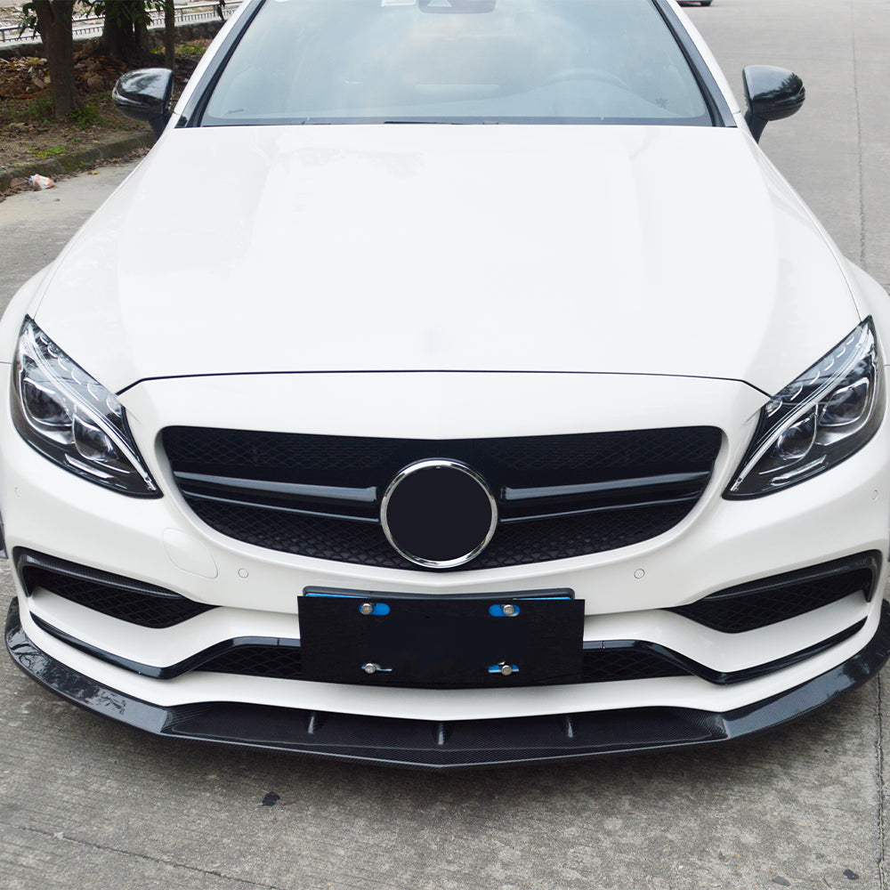 JCS Style Carbon Fiber Front Lip for Mercedes Benz C-Class A205 C205 W205 C63 AMG(2014-2021)
