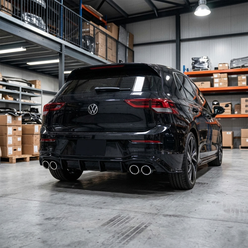 MAX Style Gloss Black Rear Diffuser for Volkswagen Golf MK8 GTI(Double Double Out) (2020-present)